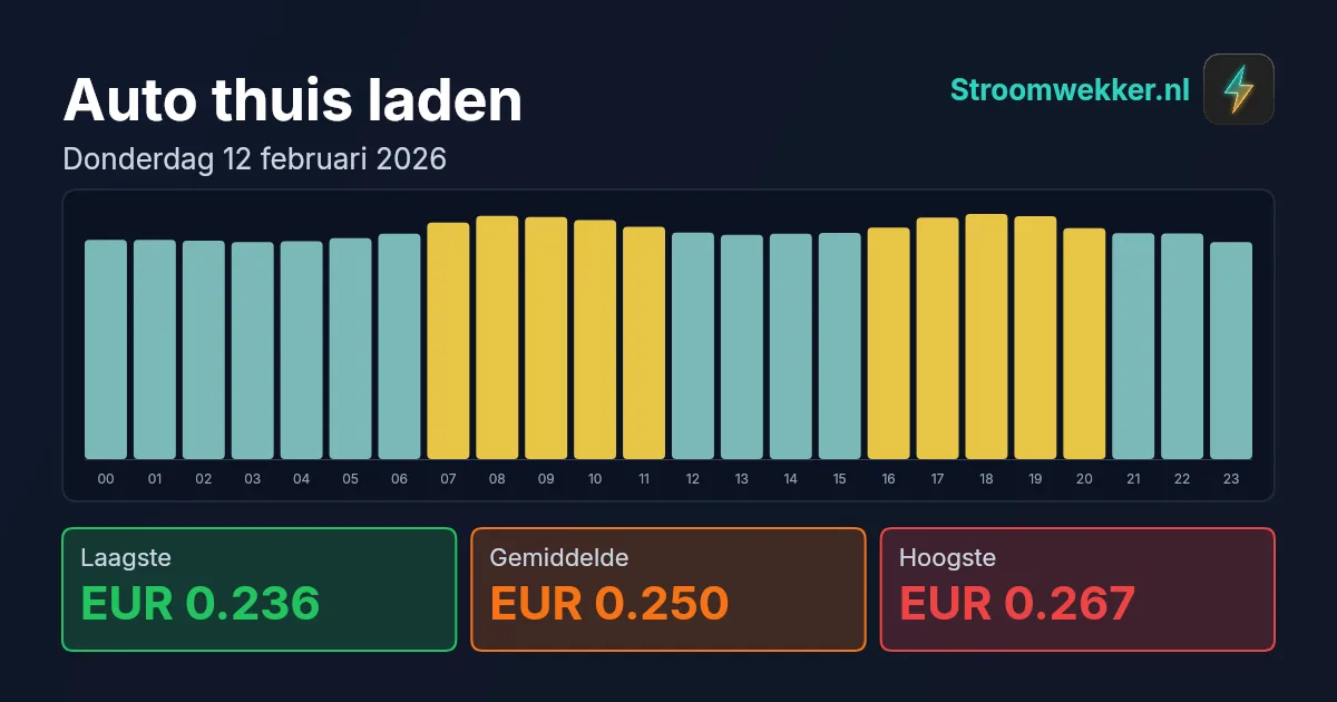 Prijsgrafiek voor donderdag 12 februari 2026